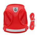 Reflective dog harness fit and construction detail