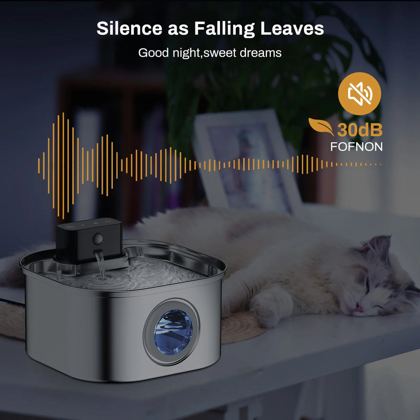 3.2L Automatic Stainless Steel Cat Water Fountain – photo 6