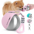 SipGo portable dog water bottle in pink or blue