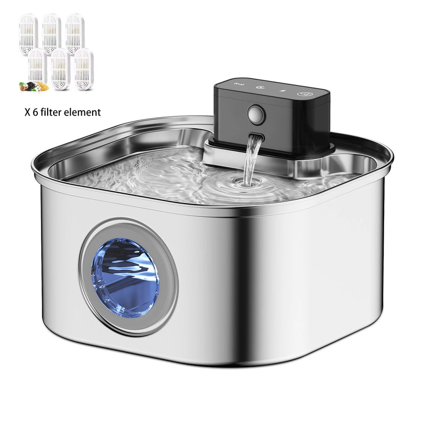 3.2L Automatic Stainless Steel Cat Water Fountain – photo 10