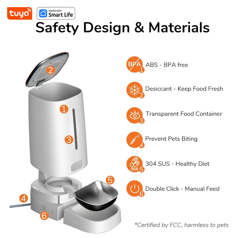 DuoFeed app-connected dry food dispenser for multiple pets