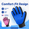GroomEase grooming glove with flexible silicone grooming tips