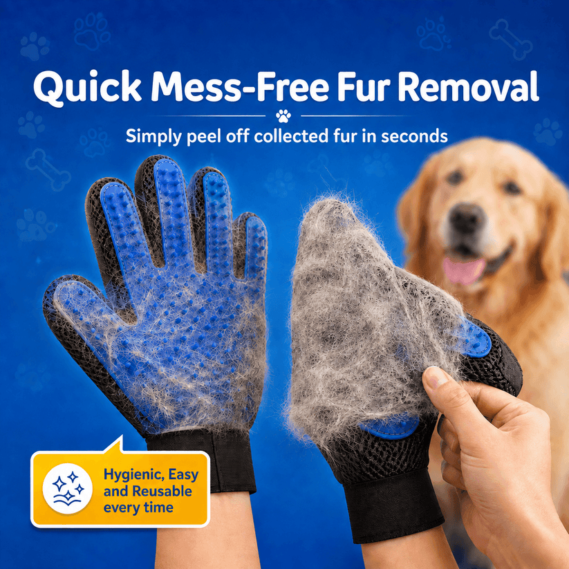 Pawfect Care GroomEase reusable pet grooming mitt