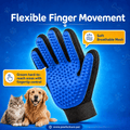 GroomEase five-finger silicone pet grooming glove