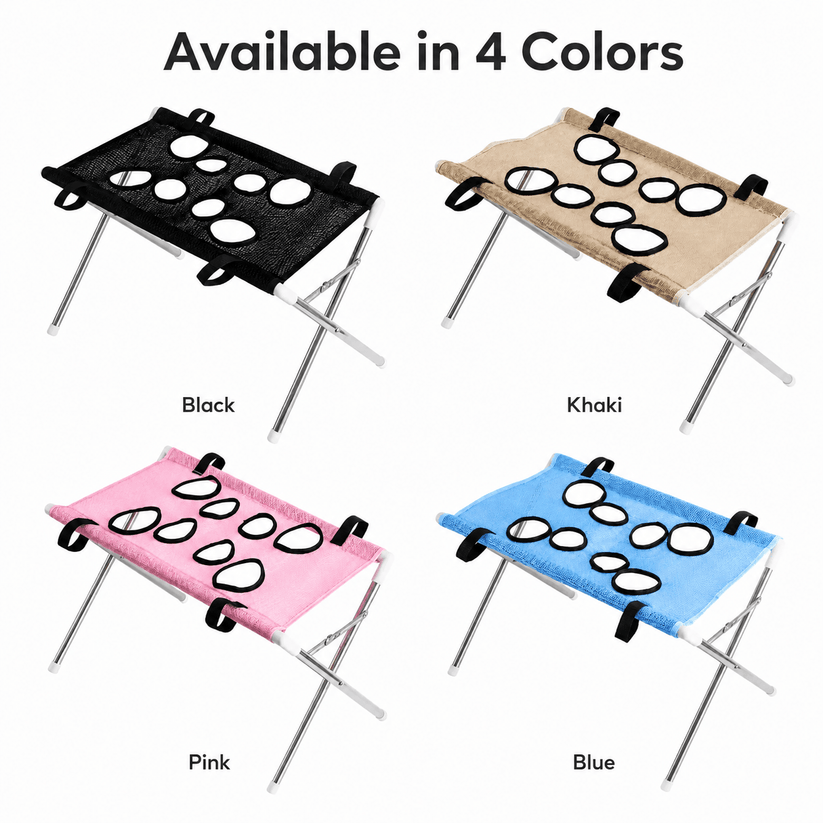 Foldable pet grooming stand for bathing and nail trimming