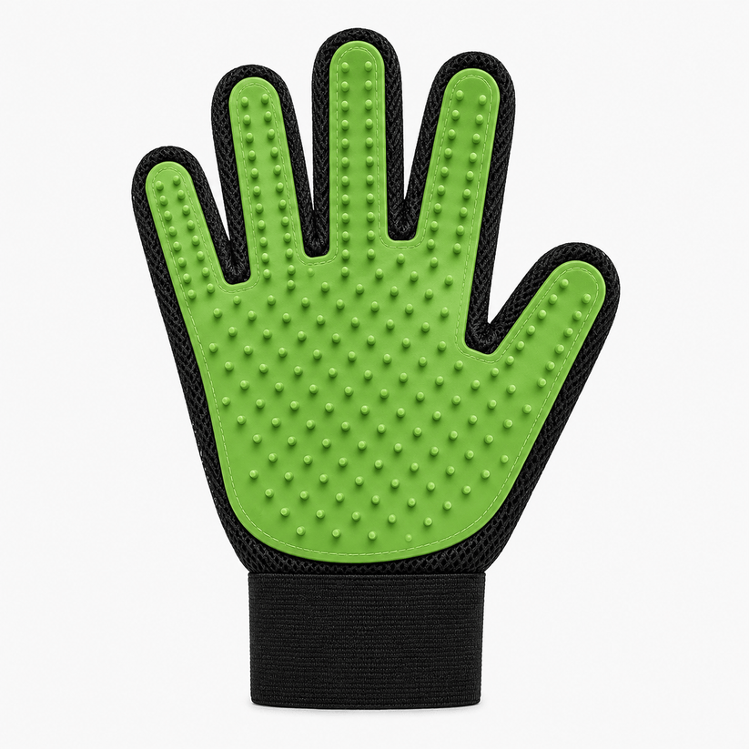 Green Pawfect Care GroomEase grooming glove
