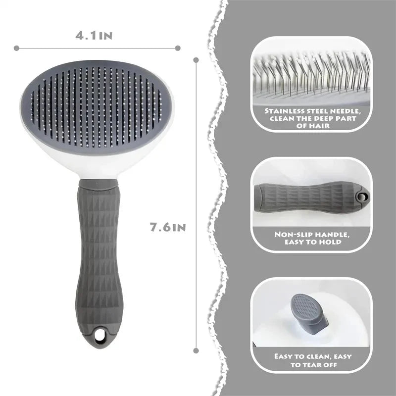 Self-Cleaning Pet Grooming Brush – photo 5