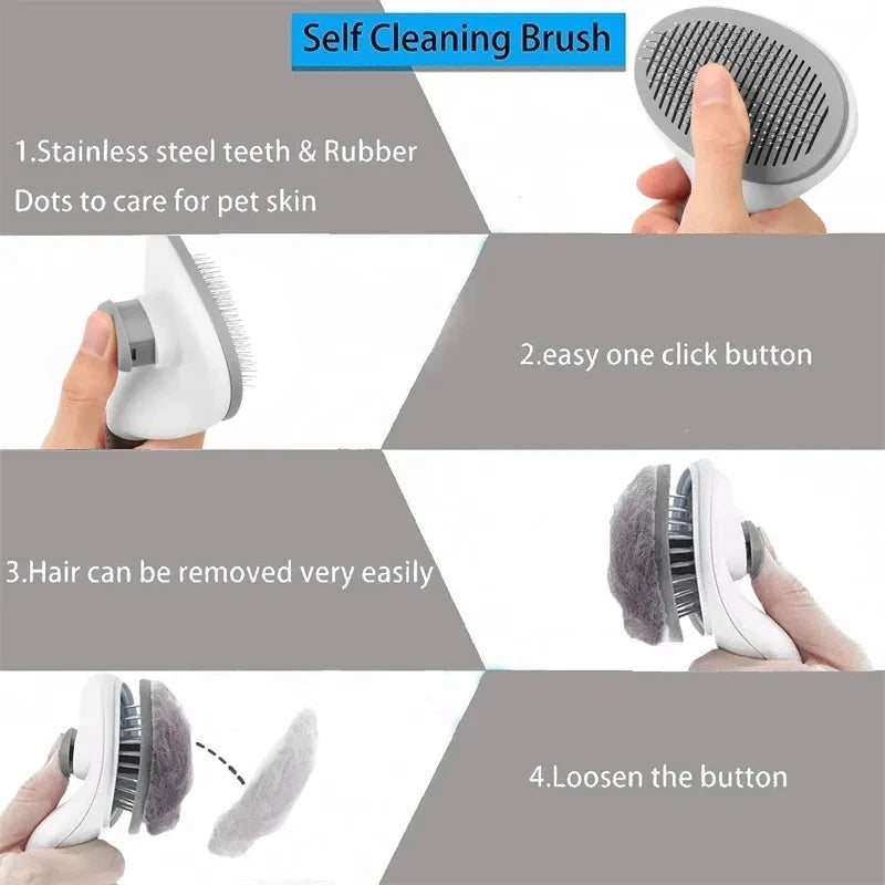 Self-Cleaning Pet Grooming Brush – photo 9