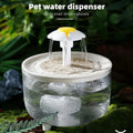 White 1L pet water fountain for cats and small dogs