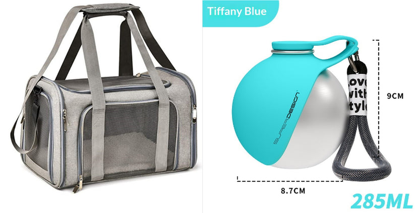 Portable stainless steel pet water bottle for outings