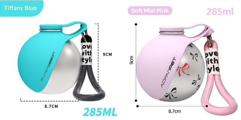 SipGo dog water bottle with integrated drinking area
